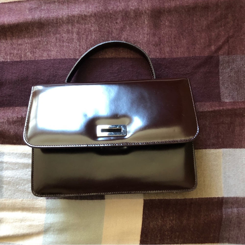 Enzo Angiolini Mini Top Handle Brown color Handbag